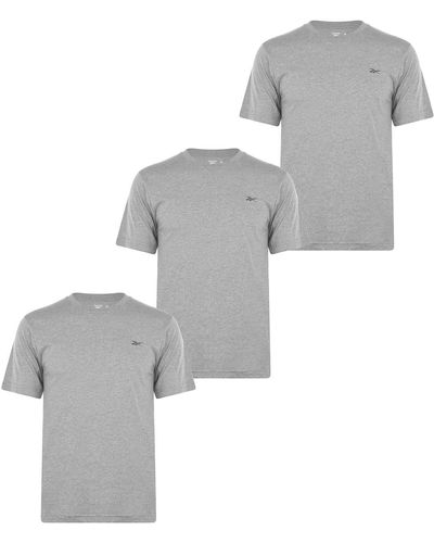Reebok 3 Pack T Shirt - Grey