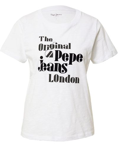 Pepe Jeans Mujer Pia Camisetas Blanco