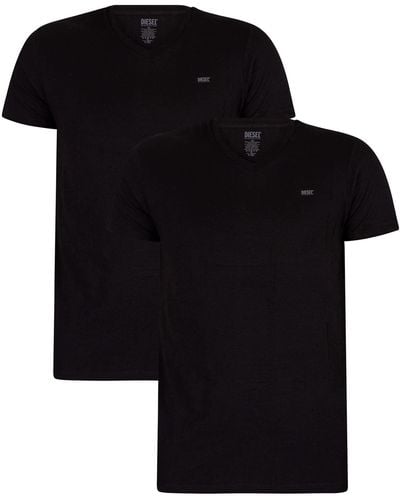DIESEL Set di tre di T-shirt girocollo - Nero