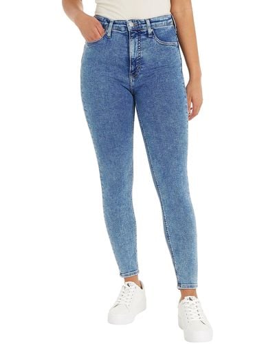 Calvin Klein Jeans High Rise Ankle Skinny Fit - Blau
