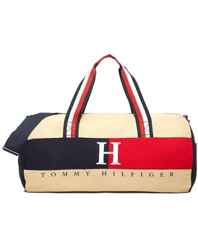 Tommy Hilfiger Bag I Weekender I Sports Bag I Travel Bag I Duffle Bag I Softshell Fabric I 50 X 25 X 20 Cm I Beige9878 - Red