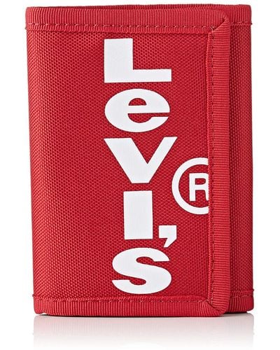 Levi's LEVIS FOOTWEAR AND ACCESSORIES Oversized Red Tab Trifold - Uomo, Rosso (Rouge), 9x2x12 cm (W x H L)