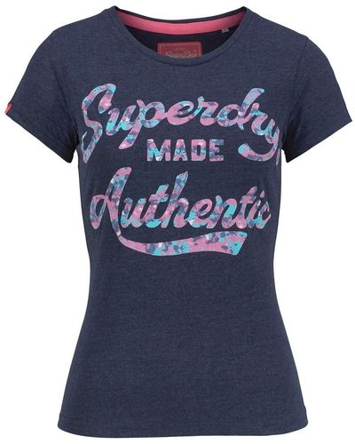 Superdry T-Shirt - Blau
