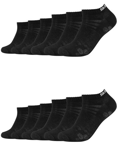 Skechers 12 Paar Sneaker Socken SK43022 - Schwarz