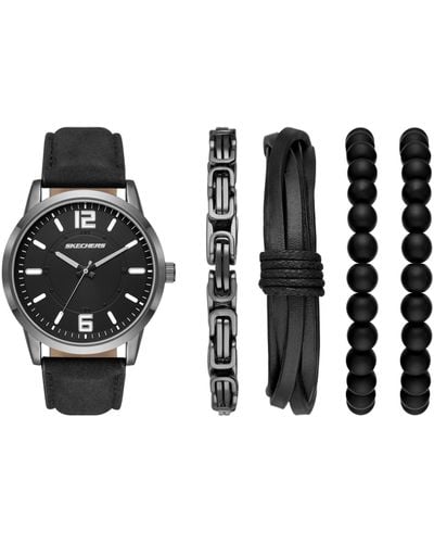 Skechers Quartz Drie-hand Analoge Casual Horloge - Zwart