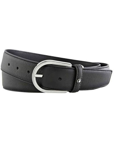 Montblanc Grijs Leather Cut-to-size Business Belt 118414 - Zwart