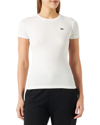 Lacoste Tf5538 Camiseta y Cuello de Tortuga - Blanco