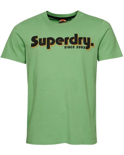Superdry Terrain Logo Classic T Shirt - Vert