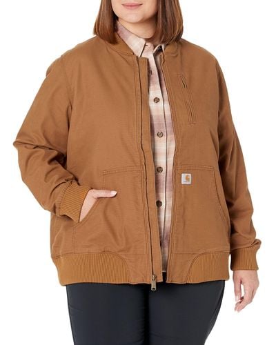 Carhartt Womens Crawford Bomber Jacket Outerwear - Brown