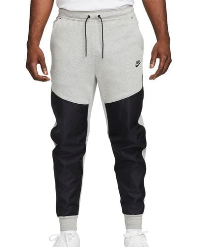 Nike Sportswear Tech Fleece Joggingbroek Grijs Zwart S - Wit