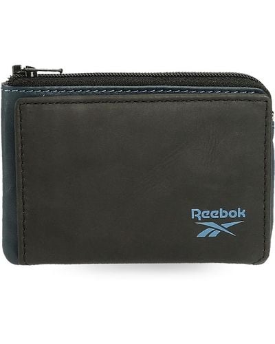 Reebok Division Purse With Card Holder Black 11 X 7 X 1.5 Cm Leather