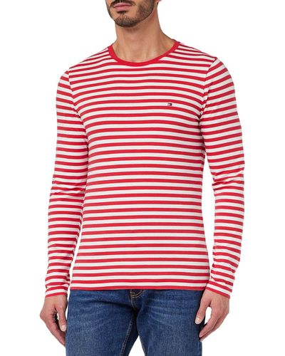 Tommy Hilfiger T-Shirt ches Longues Coton - Rouge