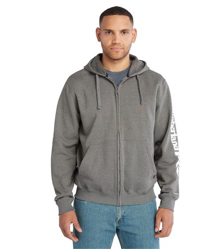 Timberland Pro Big & Tall Honcho Sport Full-zip Hooded Sweatshirt - Gray