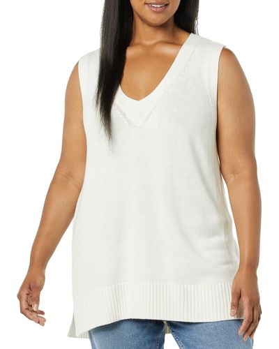 Amazon Essentials Ultra-soft Sweater Vest - White