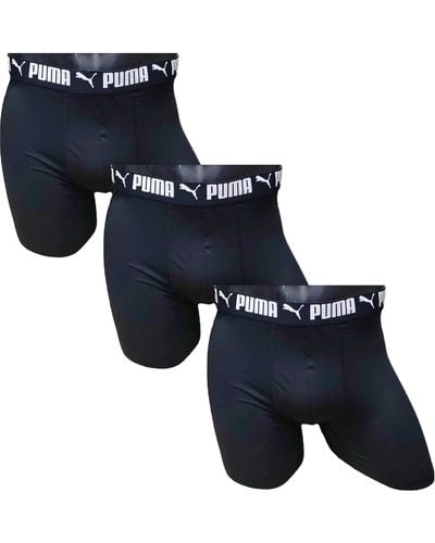 PUMA 's 3 Pack Performance Boxer Briefs - Blue