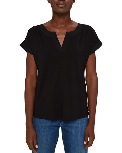 Esprit Collection 991eo1k305 T-shirt - Black