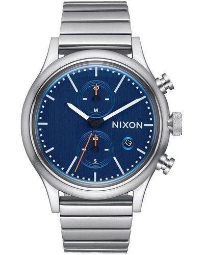 Nixon Chronograph Quarz Uhr mit Edelstahl Armband A1162-307-00 - Grau