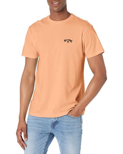 Billabong Classic Short Sleeve Premium Logo Graphic Tee T-shirt - Orange