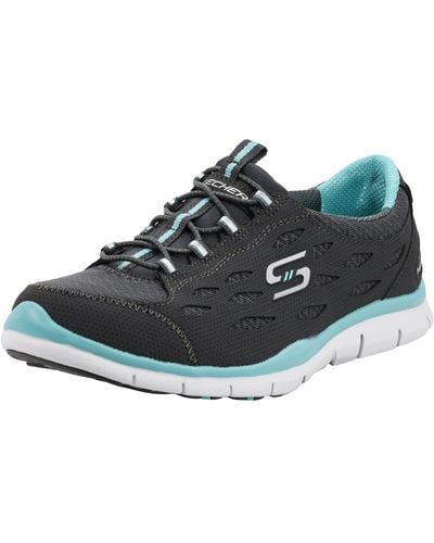 Skechers Gratis Full Circle S Sneakers,charcoal/aqua,6.5 M Us - Black