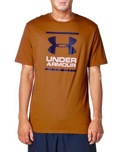 Under Armour T-Shirt GL Foundation Uomo T-Shirt Palestra Arancio M - Marrone