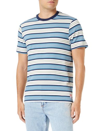 Wrangler Stripe Tee T-Shirt - Blu