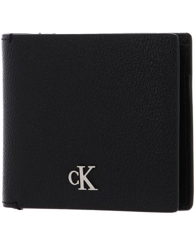 Calvin Klein Jeans Hombre Cartera Mono Bifold piel - Negro