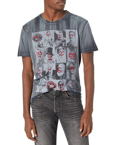 Desigual S TS_Faces T-Shirt - Blau