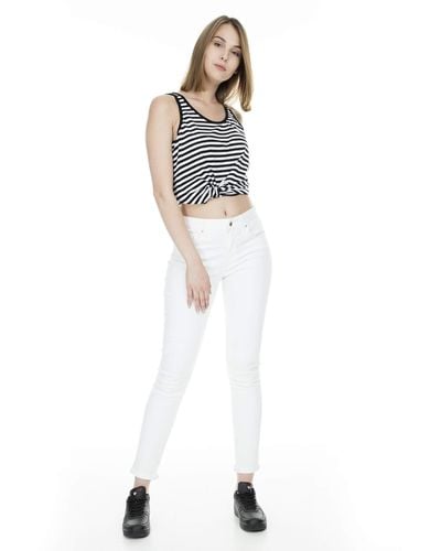 Levi's 721 High Rise Skinny Jeans - Bianco