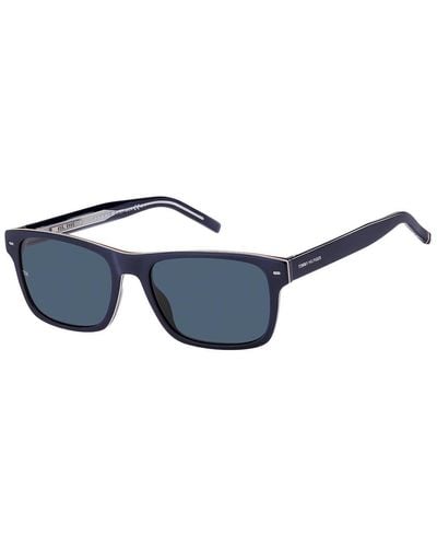 Tommy Hilfiger Sunglasses Th 1794 / S Pjp/ku Sunglasses Color Blue Blue Lens Size 55 Mm - Black
