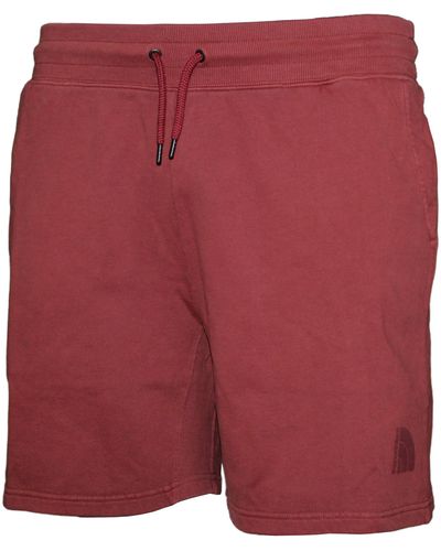 The North Face 's Garment Dye 7" Fleece Shorts - Red