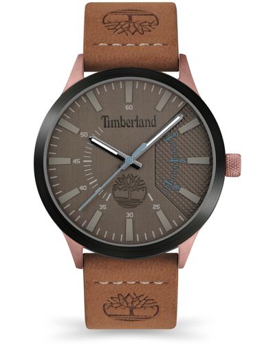 Timberland Analoog Kwarts Horloge Met Lederen Armband Tdwga2103603 - Bruin