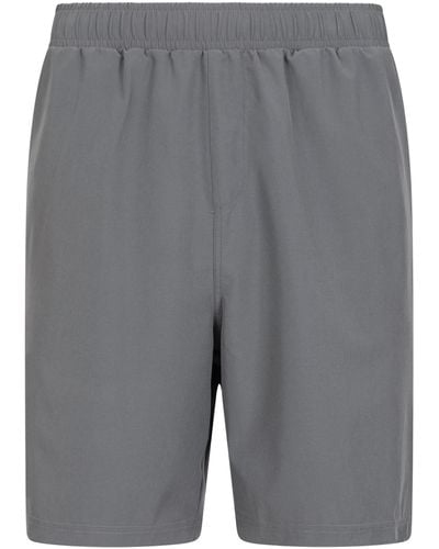 Mountain Warehouse Hurdle Mens Running Shorts - Lightweight, Quick Wick, Elastic Waistband Trousers, Mesh Pockets - Best For Spring - Grey
