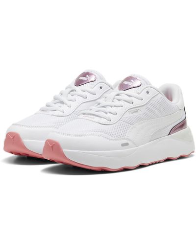 PUMA Runtamed Platform Girlpower Sneakers Voor 39 White Silver Passionfruit Metallic Pink - Wit