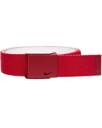Nike New Tech Essentials Reversible Web Belt, Varsity Red/white, One Size - Multicolour