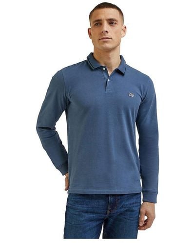 Lee Jeans Polo Pique LS Shirt - Blu