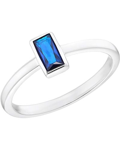 S.oliver Ring 925 Sterling Silber Ringe - Blau