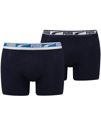 PUMA 6 er Pack Boxer Boxershorts Unterhose Pant Unterwäsche - Blau