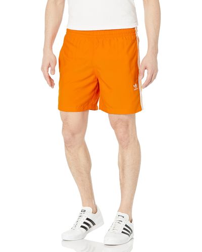 adidas Originals Standard 3-stripes Swim Shorts - Orange