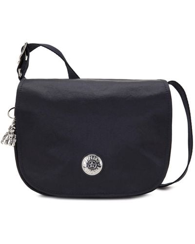 Kipling Loreen Medium Crossbody Bag Magnetic Flap Closure Versatile Shoulder Bag - Blau