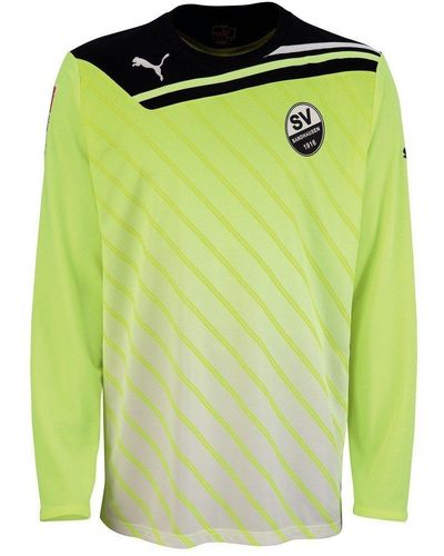 PUMA Long Sleeve Crew Neck Black/yellow S Goalkeeper Top 701006 25 - Green