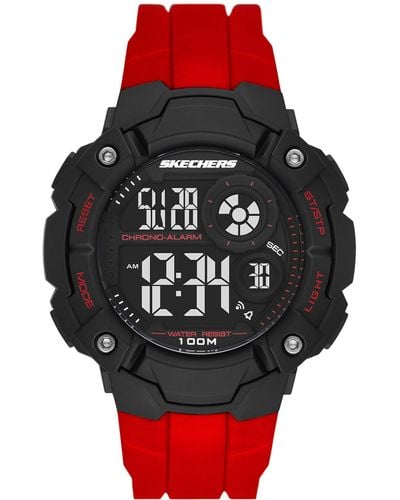 Skechers Norwalk Digital Chronograph Watch - Red