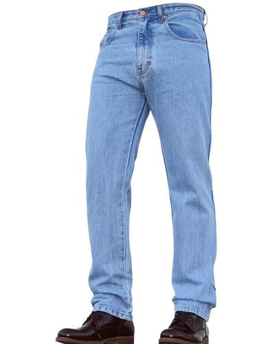 adidas S Regular Fit Heavy Duty Plain Basic Denim Work Jeans Trousers Available In Bleachwash 46w X 31l - Blue
