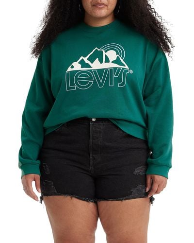 Levi's Plus Size Graphic Salinas Crew Sweatshirt - Mettallic