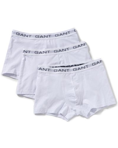 GANT 3-Pack Trunk CTN STR Boxershort - Weiß