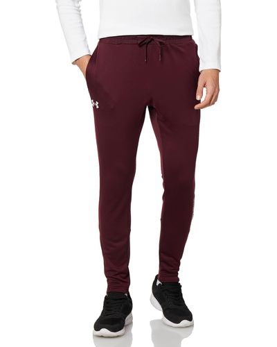 Under Armour S Terry Jogging Trousers Pocket Maroon S - Purple