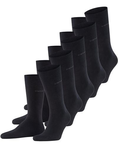 Esprit Solid 5-Pack W SO coton unies lot de 5 paires - Noir