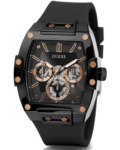 Guess Analog Quarz Uhr mit Silikon Armband GW0203G8 - Schwarz