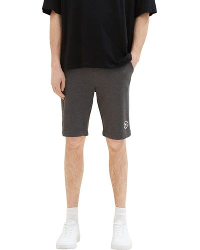 Tom Tailor 1036329 Bermuda Sweatpants Shorts - Schwarz