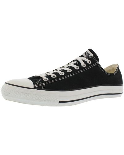 Converse S All Star Ox Plimsolls Trainers White 7 Uk - Black