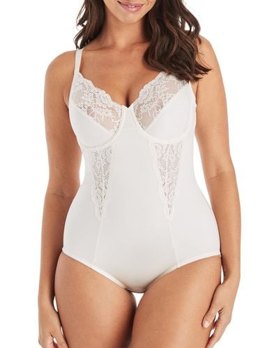 Maidenform Pretty Collection-BodyBriefer with Lace Body - Weiß